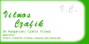 vilmos czafik business card